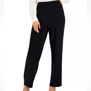 Petite Solid Wide-Leg Pull-On Knit Pants